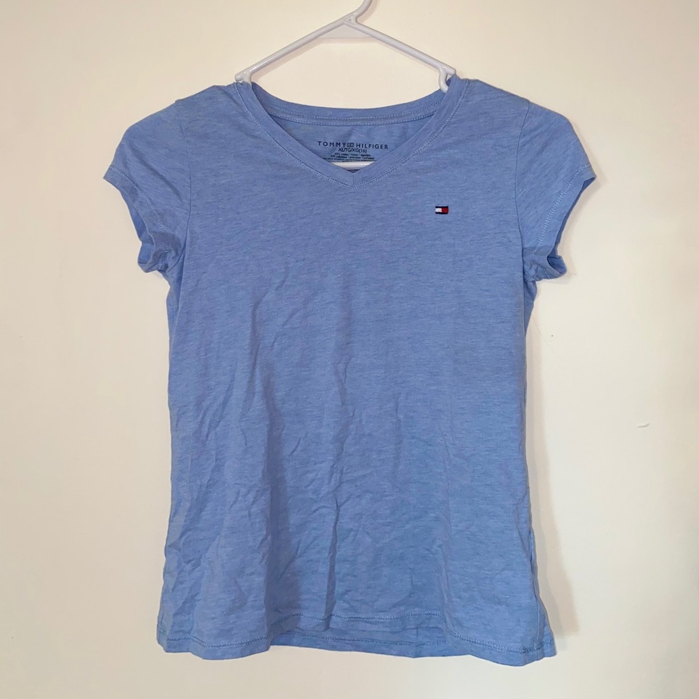 WORN ONCE- Tommy Hilfiger Blue Tee